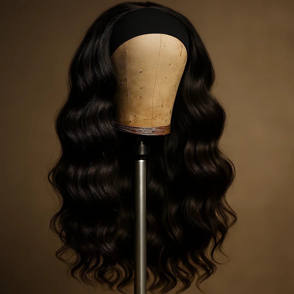 Headband Wig Human Hair Body Wave Brazilian Remy Wig 180% Density Glueless Ready to Wear Wigs for Womens