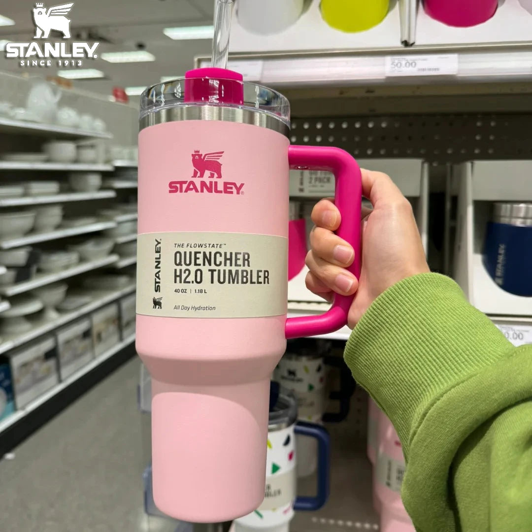 Stanley Quencher H2.0 Flowstate Tumbler 40 oz With Handle & Straw, 3 Position Lid, Cup Holder Friendly | Travel Mug USA