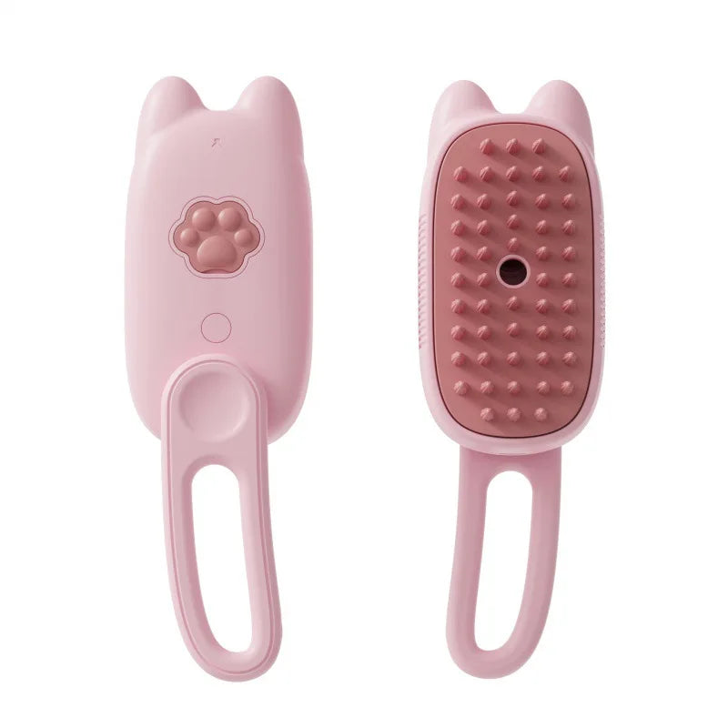3 in 1 Pet Steam Grooming Brush Electric Hair Removal, Cleaning Spray & Massage Comb for Cats & Dogs Retractable Handle
