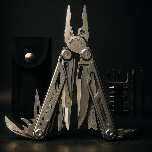 Daicamping DL30 Multi Tool Survival Gear  EDC Folding Knife, Replaceable Parts, Pliers, Cutter, Swiss Army Style Multitool for Camping & Outdoor Use