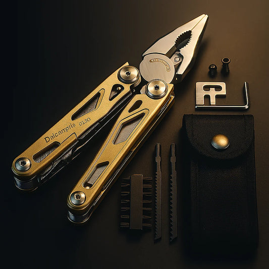 Daicamping DL30 Multi Tool Survival Gear  EDC Folding Knife, Replaceable Parts, Pliers, Cutter, Swiss Army Style Multitool for Camping & Outdoor Use