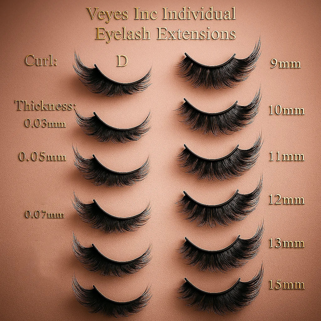 Veyes Inc Faux Mink Individual Eyelash Extensions  Classic Matte Lashes 8–20mm | Professional Natural Lash Supplies & Bulk Wholesale