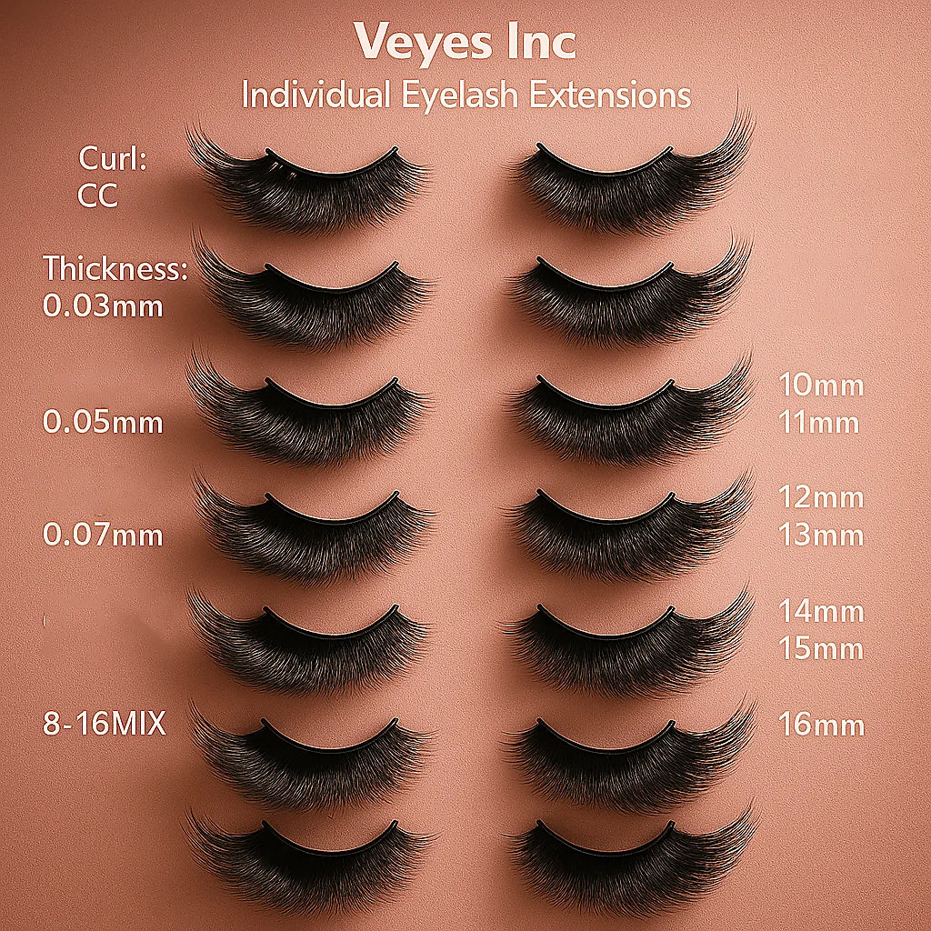 Veyes Inc Faux Mink Individual Eyelash Extensions  Classic Matte Lashes 8–20mm | Professional Natural Lash Supplies & Bulk Wholesale
