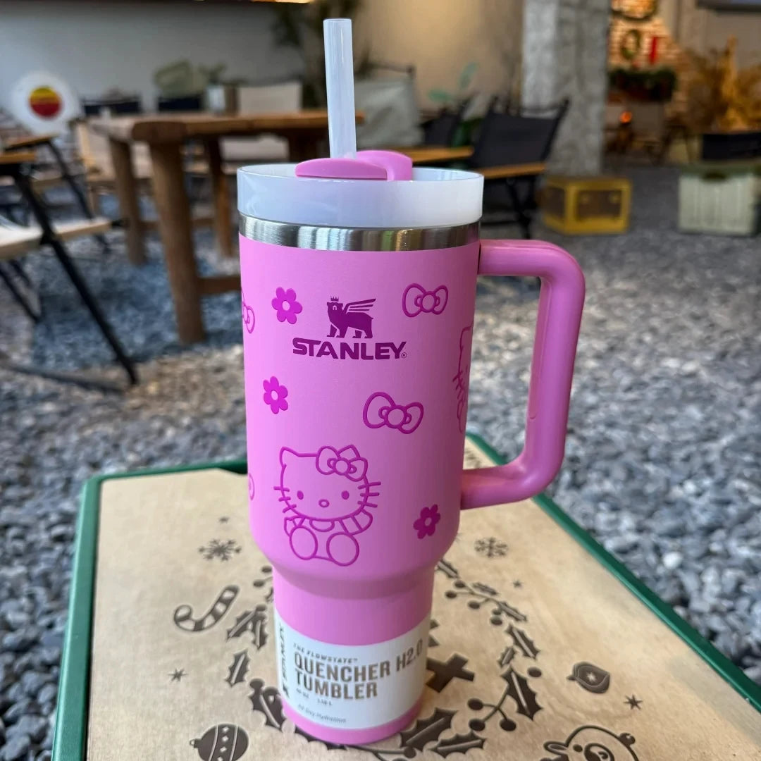 Stanley Quencher H2.0 Flowstate Tumbler 40 oz With Handle & Straw, 3 Position Lid, Cup Holder Friendly | Travel Mug USA