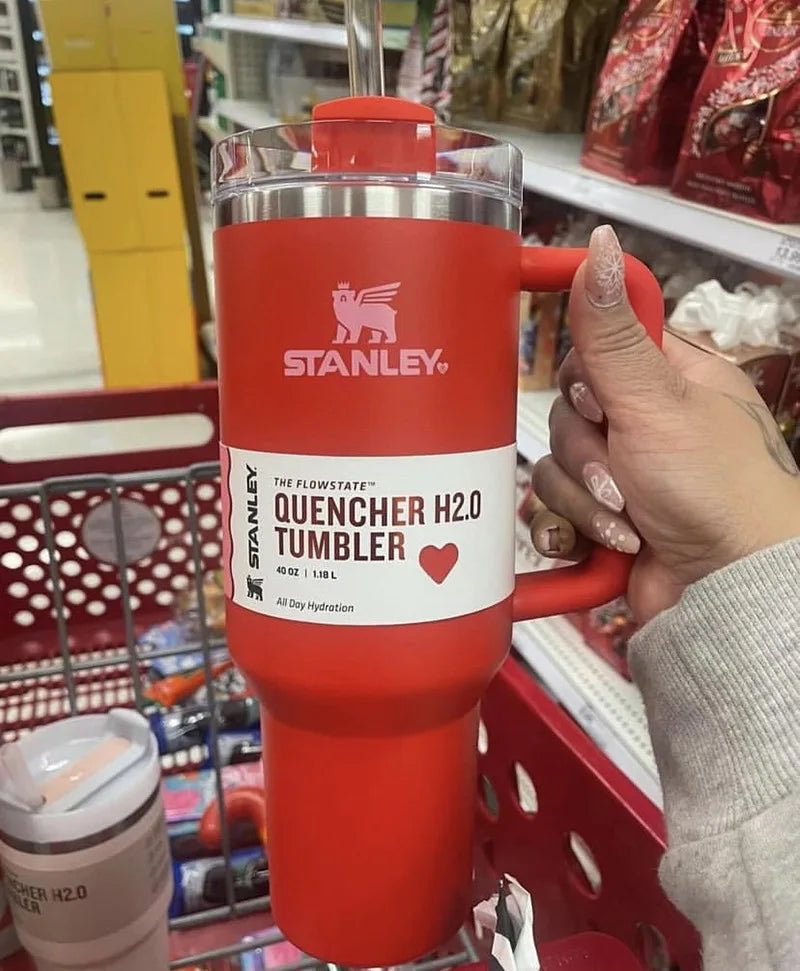 Stanley Quencher H2.0 Flowstate Tumbler 40 oz With Handle & Straw, 3 Position Lid, Cup Holder Friendly | Travel Mug USA