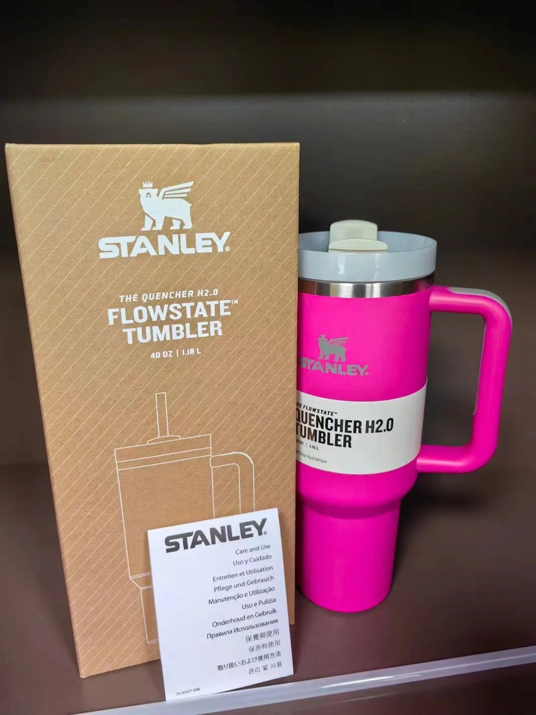 Stanley Quencher H2.0 Flowstate Tumbler 40 oz With Handle & Straw, 3 Position Lid, Cup Holder Friendly | Travel Mug USA