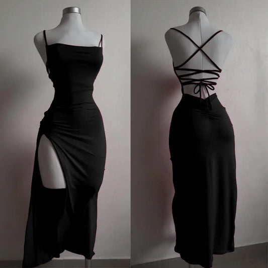 Summer Halter Strap Bodycon Mini Dress Spice Girl Inspired, Trendy Bag Hip Clubwear