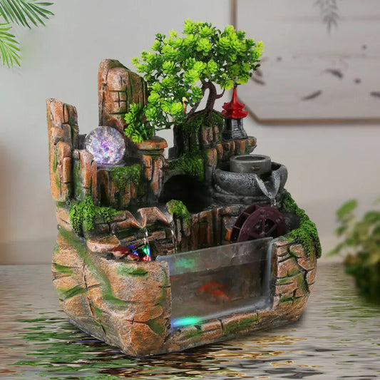 Luxury Tabletop Fountain  Elegant Indoor Waterfall Decor for Home & Office Perfect Gift Idea