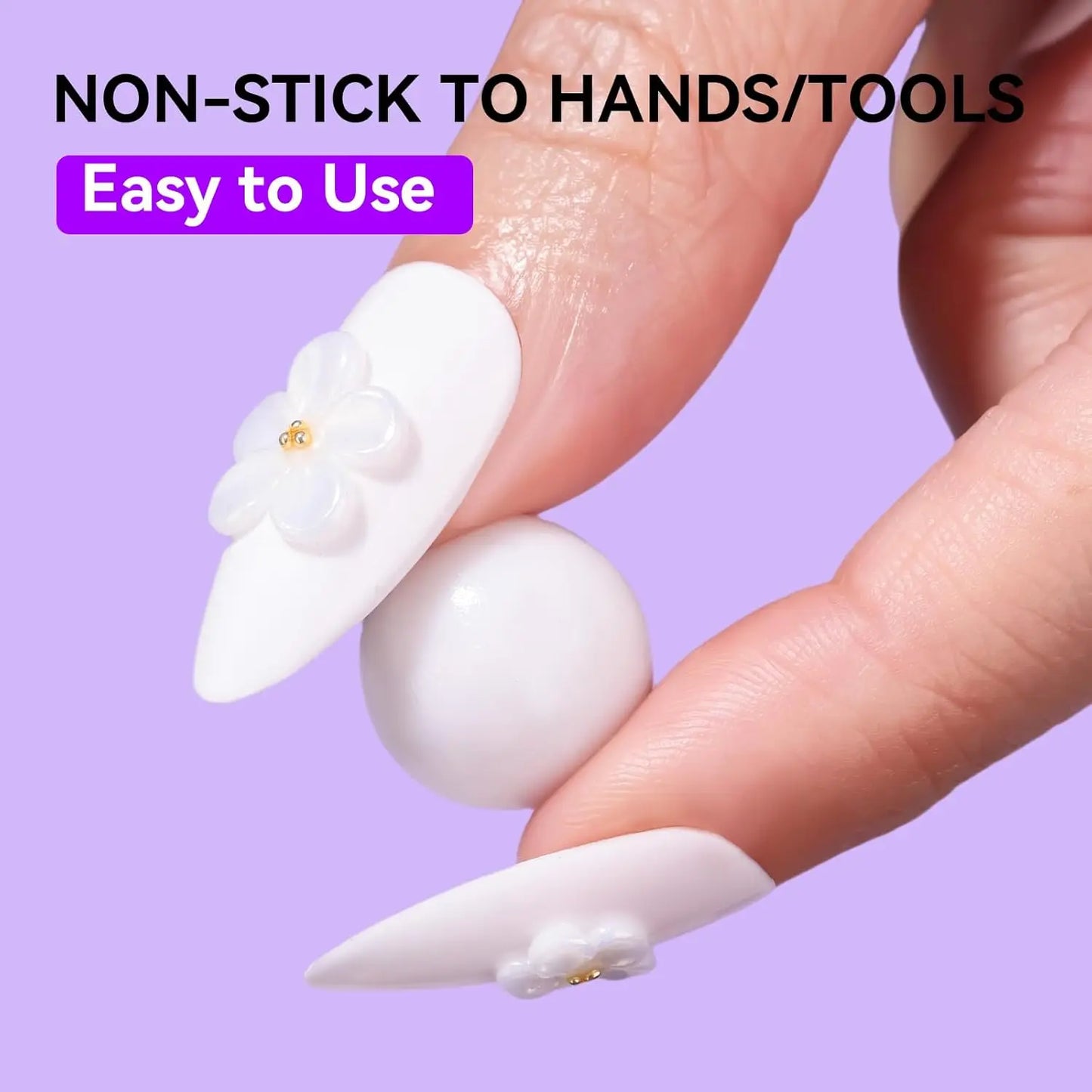Makartt 4  in 1 White Solid Builder Nail Gel 15ML Non-Sticky UV Gel for Nail Extension, 3D Sculpting & Acrylic Tips